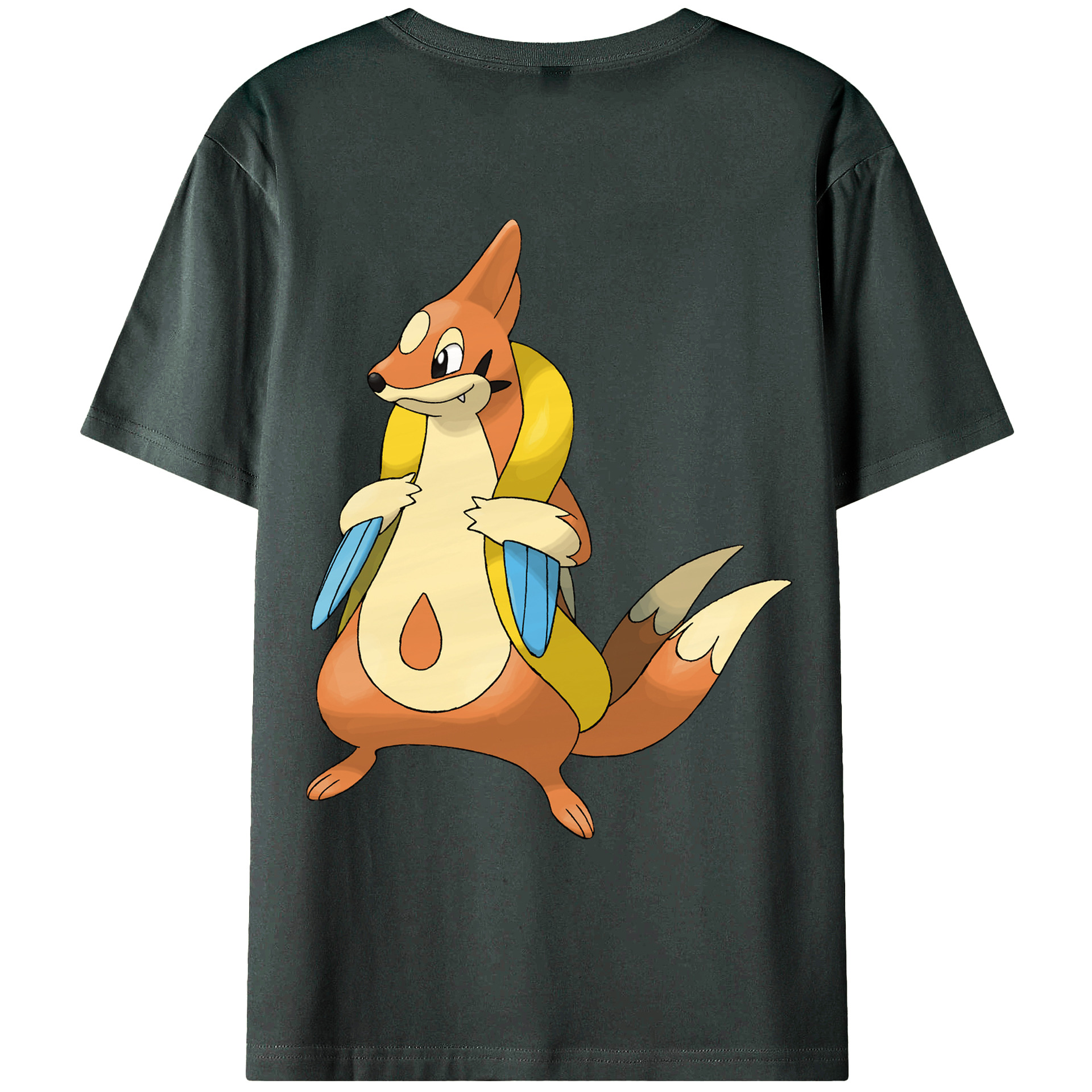（画像用） ポケットモンスター Pokémon 綿100％ メンズ半袖Tシャツ（バックプリント） 通気性